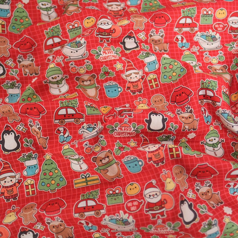 Kawaii Christmas Fabric - Maison Klem
